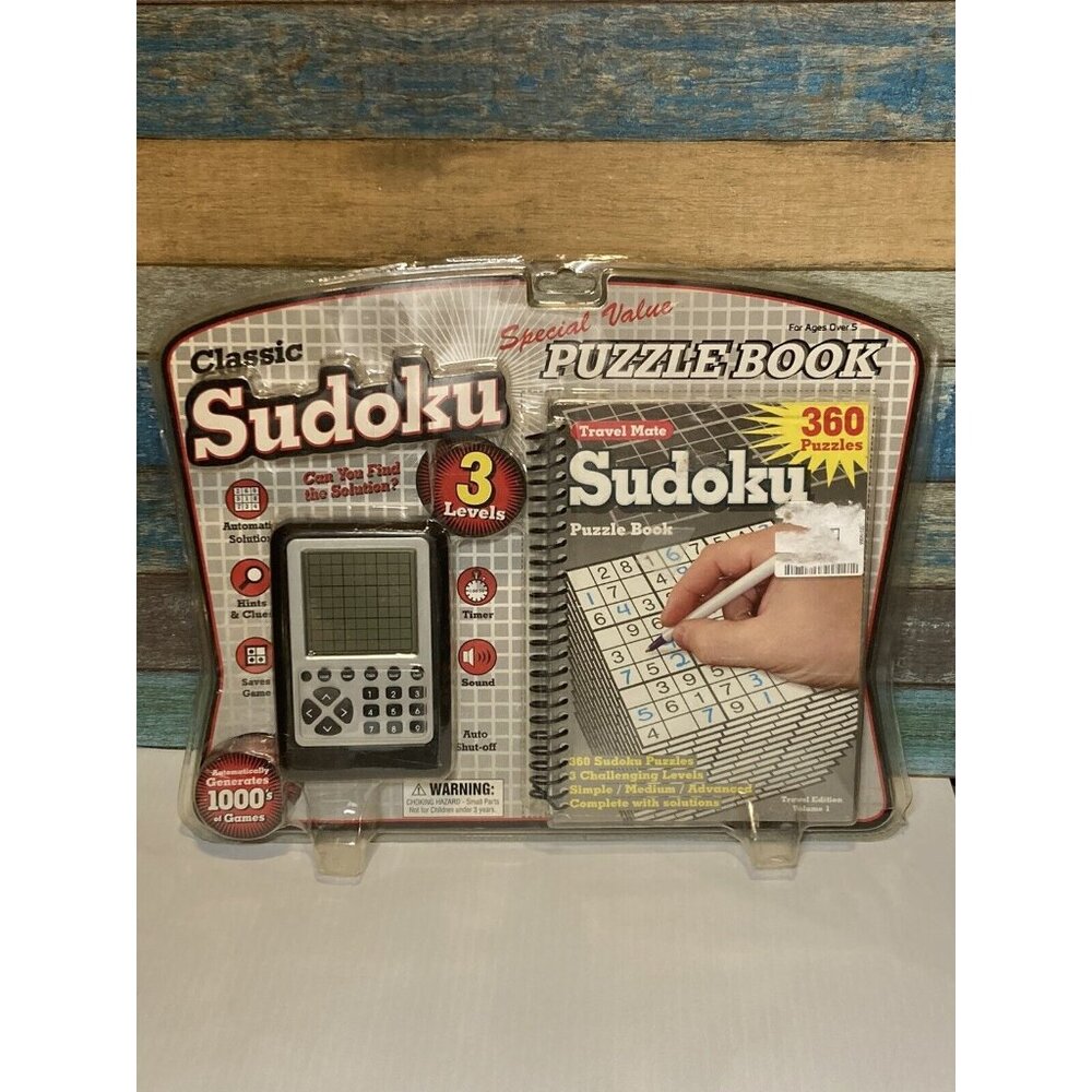Sudoku Travel Mate Electronic Handheld Game & Puzzle Book New & Sealed